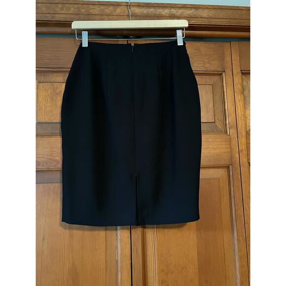 Express Women's Tie Bow Front Straight & Pencil Mini Skirt Solid Black Size 4 - Picture 5 of 10